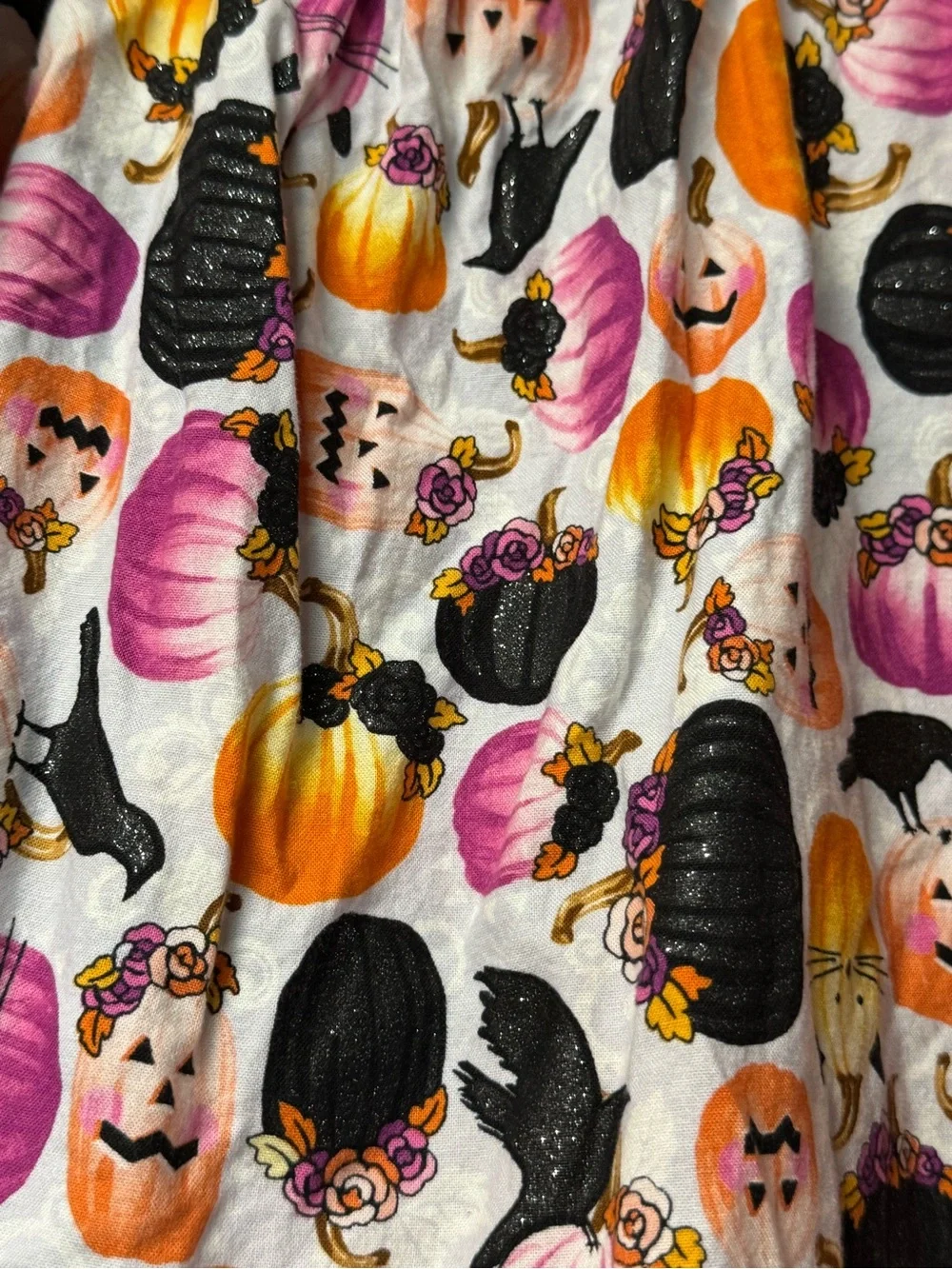 Ricrac And Ruffles Halloween Dress Size 5 Pumpkin & Blackbird Short Sleeve
